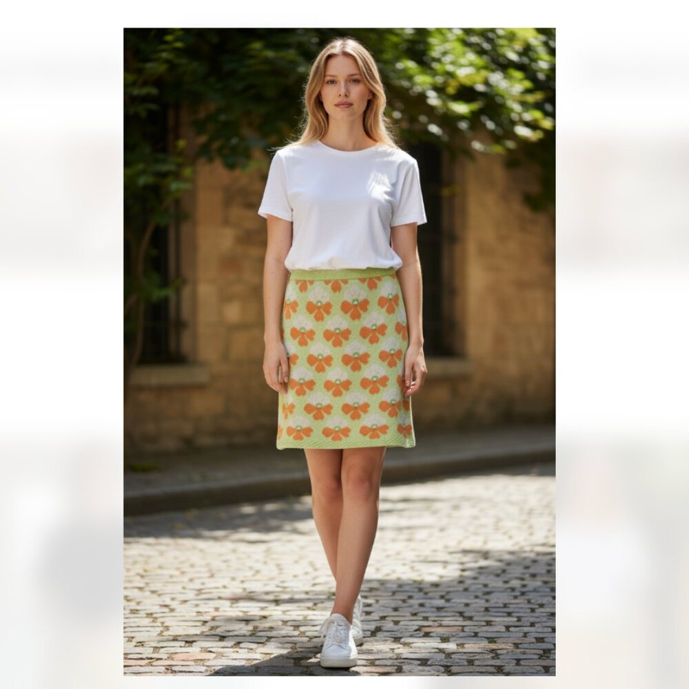 NWT ZARA Floral Jacquard Knit Skirt  Bloggers Fave